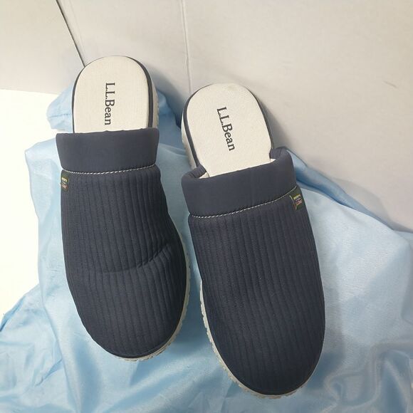 LL BEAN Women's  Size 8M Blue Nylon Airtight Slide On Slippers - Picture 5 of 10